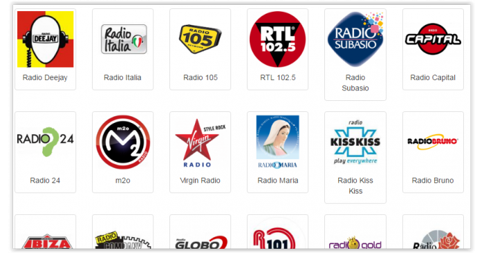 Les stations radio italiennes